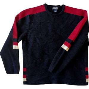 Lands End sporty stripe sweater - patriots - Buffalo bills - ny giants football